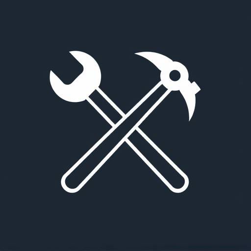 Icono de llave inglesa y martillo cruzados